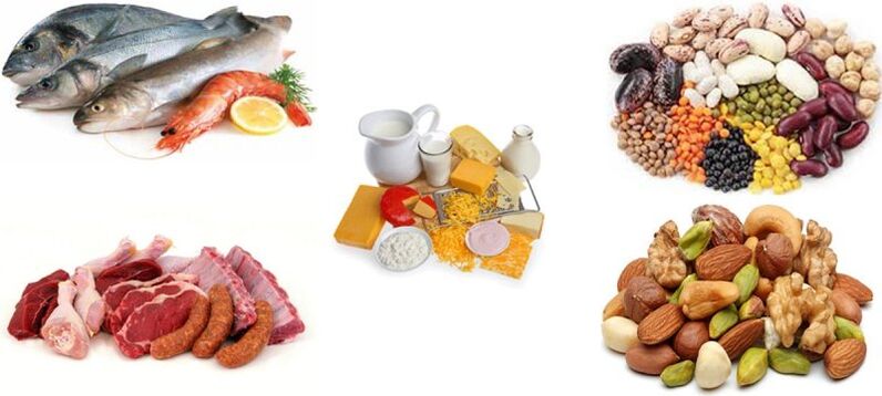 produkte proteinike në një dietë proteinike